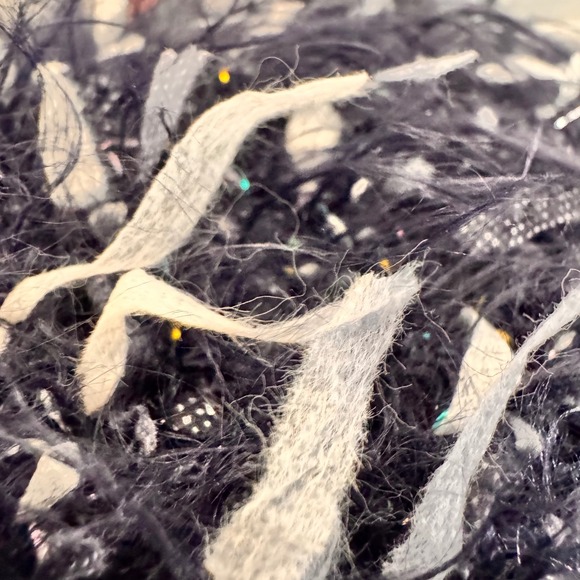 Handcrafted Chic Beaded Flower Crochet Navy Blue Evening Handbag Purse - Picture 9 of 9